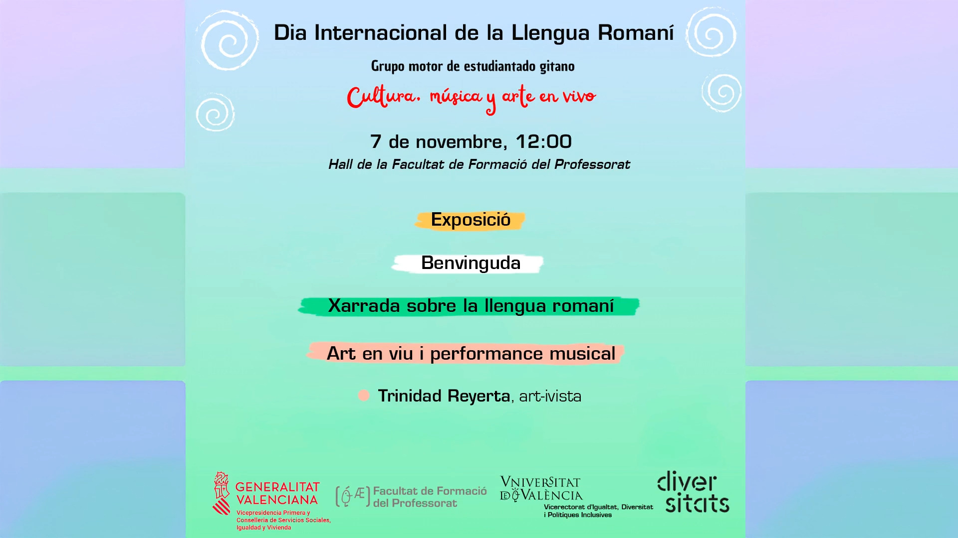 Día Internacional de la Lengua Romaní en la Facultat de Formació del Professorat