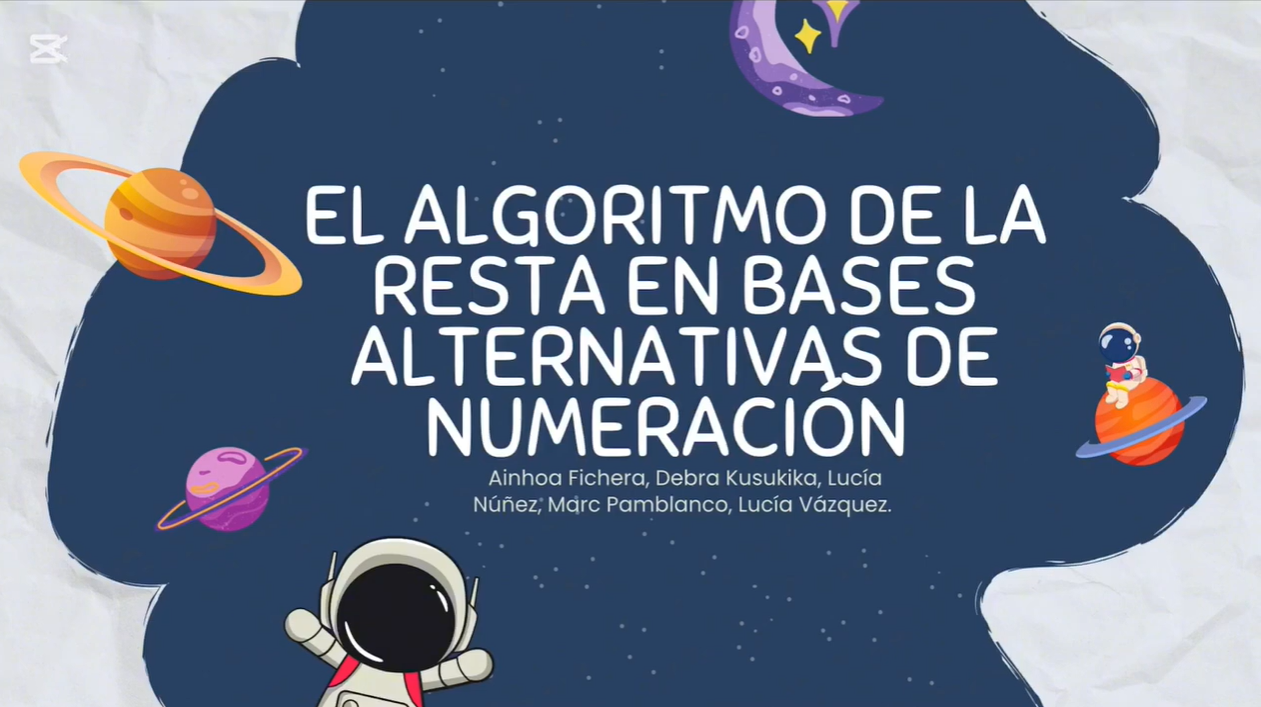 El algoritmo de la resta en bases alternativas de numeración - VIDEO_DIDMAT - UV