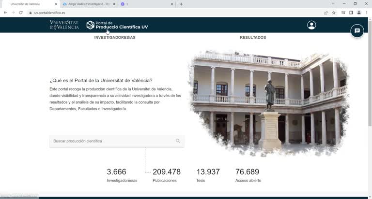 Formación Portal Producció Científica UV