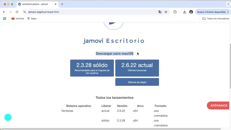 Videotutorial sobre qué es Jamovi y cómo instalarlo en Mac