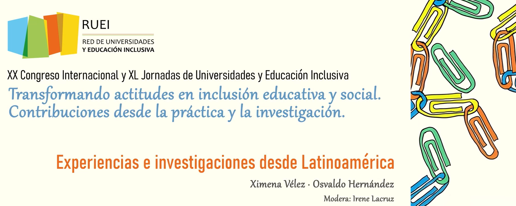 XX Congreso Internacional RUEI. Experiencias e investigaciones desde Latinoamérica